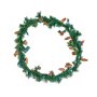 VEVOR Christmas Garland, 9-Ft Artificial Christmas Garland with Light String, Faux Greenery Decoration with Berry Clusters, Pine Needles, Pine Cones, Realistic Xmas Collection for Mantel & Fireplace