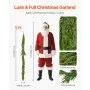 VEVOR Christmas Garland, 1524 mm Realistic Norfolk Pine Garland, Evergreen Real Touch Artificial Faux Greenery Garlands, for Holiday Indoor Outdoor Xmas Decoration on Table, Mantel, and Fireplace
