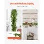 VEVOR Christmas Garland, 1524 mm Realistic Norfolk Pine Garland, Evergreen Real Touch Artificial Faux Greenery Garlands, for Holiday Indoor Outdoor Xmas Decoration on Table, Mantel, and Fireplace