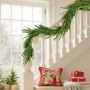 VEVOR Christmas Garland, 1524 mm Realistic Norfolk Pine Garland, Evergreen Real Touch Artificial Faux Greenery Garlands, for Holiday Indoor Outdoor Xmas Decoration on Table, Mantel, and Fireplace
