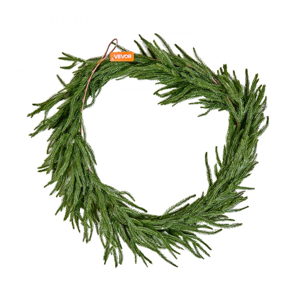 VEVOR Christmas Garland, 1828 mm Realistic Norfolk Pine Garland, Evergreen Real Touch Artificial Faux Greenery Garlands, for Holiday Indoor Outdoor Xmas Decoration on Table, Mantel, and Fireplace