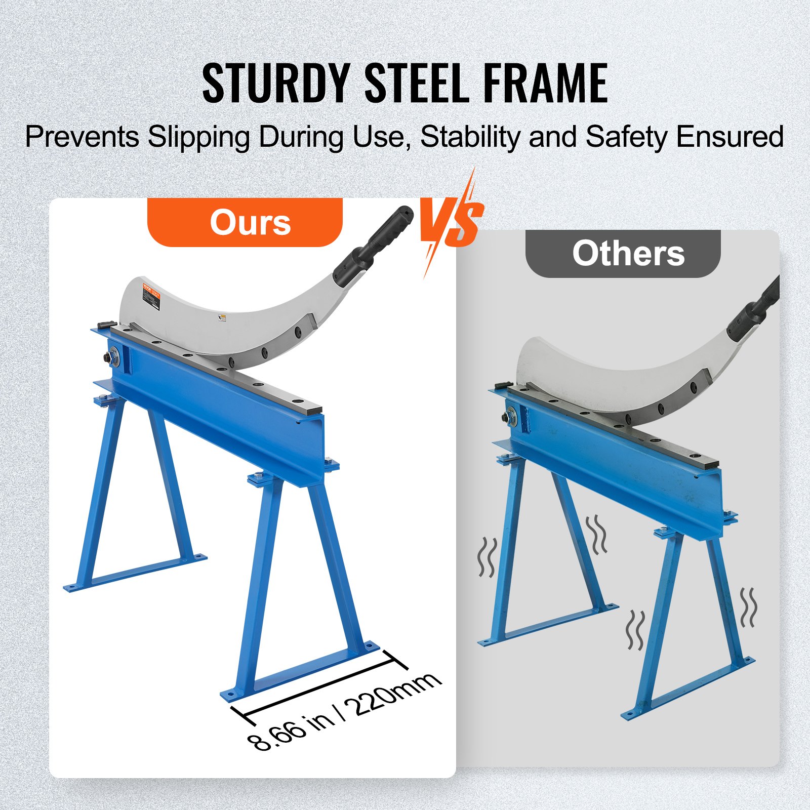 VEVOR 800mm Manual Hand Plate Shear for Metal Sheet Processing, Benchtop Cutter with Q235 Material, for Crafts Thick Steel Crafting, Heavy Duty Roll Press Machine for Builders, DIY Enthusiasts