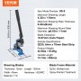 VEVOR 5" Manual Hand Plate Shear for Metal Sheet Processing, HS-5 Benchtop Cutter with Q235 Material, for Crafts Thick Steel Crafting, Heavy Duty Roll Press Machine for Builders, DIY Enthusiasts