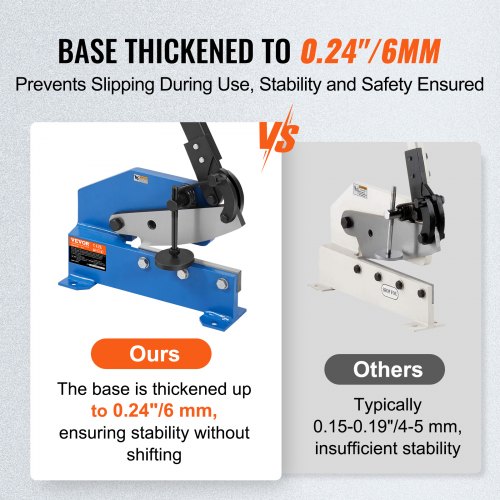 VEVOR 8" Manual Hand Plate Shear for Metal Sheet Processing, HS-8 Benchtop Cutter with Q235 Material, for Crafts Thick Steel Crafting, Heavy Duty Roll Press Machine for Builders, DIY Enthusiasts