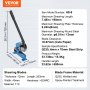 VEVOR 8" Manual Hand Plate Shear for Metal Sheet Processing, HS-8 Benchtop Cutter with Q235 Material, for Crafts Thick Steel Crafting, Heavy Duty Roll Press Machine for Builders, DIY Enthusiasts