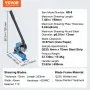 VEVOR 8" Manual Hand Plate Shear for Metal Sheet Processing, HS-8 Benchtop Cutter with Q235 Material, for Crafts Thick Steel Crafting, Heavy Duty Roll Press Machine for Builders, DIY Enthusiasts
