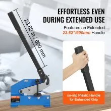 VEVOR 8" Manual Hand Plate Shear for Metal Sheet Processing, HS-8 Benchtop Cutter with Q235 Material, for Crafts Thick Steel Crafting, Heavy Duty Roll Press Machine for Builders, DIY Enthusiasts