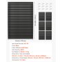 VEVOR Paper Blinds, 6 Pack, 36 in x 72 in, Temporary Blackout Pleated Paper Shades, No Tools No Drilling, Pleated Blinds with Adhesive, Easy to Cut and install, for Indoor Windows, Kitchen, Bedroom