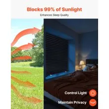 VEVOR Paper Blinds, 6 Pack, 36 in x 72 in, Temporary Blackout Pleated Paper Shades, No Tools No Drilling, Pleated Blinds with Adhesive, Easy to Cut and install, for Indoor Windows, Kitchen, Bedroom