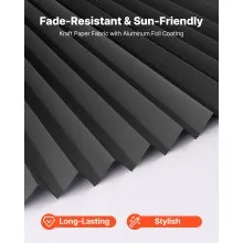 VEVOR Paper Blinds, 6 Pack, 36 in x 72 in, Temporary Blackout Pleated Paper Shades, No Tools No Drilling, Pleated Blinds with Adhesive, Easy to Cut and install, for Indoor Windows, Kitchen, Bedroom