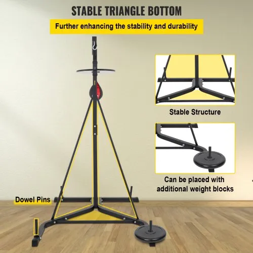 Foldable Boxing Heavy Bag Stand,Heavy Duty Boxing Punching Bag Stand Steel Sandb