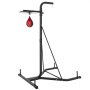 VEVOR heavy bag stand with speed bag platform and triangular base.