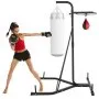VEVOR Heavy Bag Stand with Speed Ball , Height Adjustable Punching Bag Stand, Foldable Boxing Bag Stand Steel Sandbag Rack Freestanding Up to 132 lbs for Home and Gym Fitness.