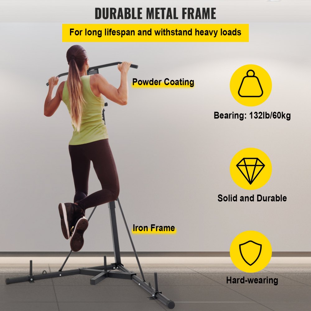 Free Standing Foldable Boxing Bag & Chin Pull Up Bar Stand Punching Bracket