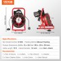 VEVOR Drain Cleaner Machine Drain Auger 75FT x 1/2 Inch Manual Feed & 4 Cutters