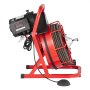 VEVOR Drain Cleaner Machine 75FT x 1/2 Inch, Sewer Snake Auger Manual Feed, 370W Electric Drain Cleaning Machine with 4 Cutters & Air-activated Foot Switch for 2" to 4" Pipes