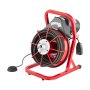 VEVOR Drain Cleaner Machine 75FT x 1/2 Inch, Sewer Snake Auger Manual Feed, 370W Electric Drain Cleaning Machine with 4 Cutters & Air-activated Foot Switch for 2" to 4" Pipes
