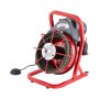 Desatascador de desagües VEVOR de 22,8 m x 0,9 cm, con barrena de alimentación manual, 250 W, 4 cortadores e interruptor de pie neumático para tuberías de 5 a 10 cm