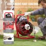 VEVOR Drain Cleaner Machine 50FT x 1/2 Inch, Sewer Snake Auger Manual Feed, 250W Electric Drain Cleaning Machine with 4 Cutters & Air-activated Foot Switch for 2" to 4" Pipes