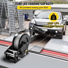 VEVOR Boat Rope Crank, 3500 LBS Capacity Heavy Duty Hand Winch with 10 m(32.8 ft) Nylon Webbing and Alloy Hook, w/ 2-Gear Two-Way Manual Operated Ratchet, for ATVs Boats Trailers Trucks Auto Marine