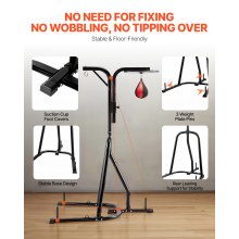 VEVOR 2 in 1 Heavy Duty Punching Bag Frame Boxing Punching Fitness Stand Steel