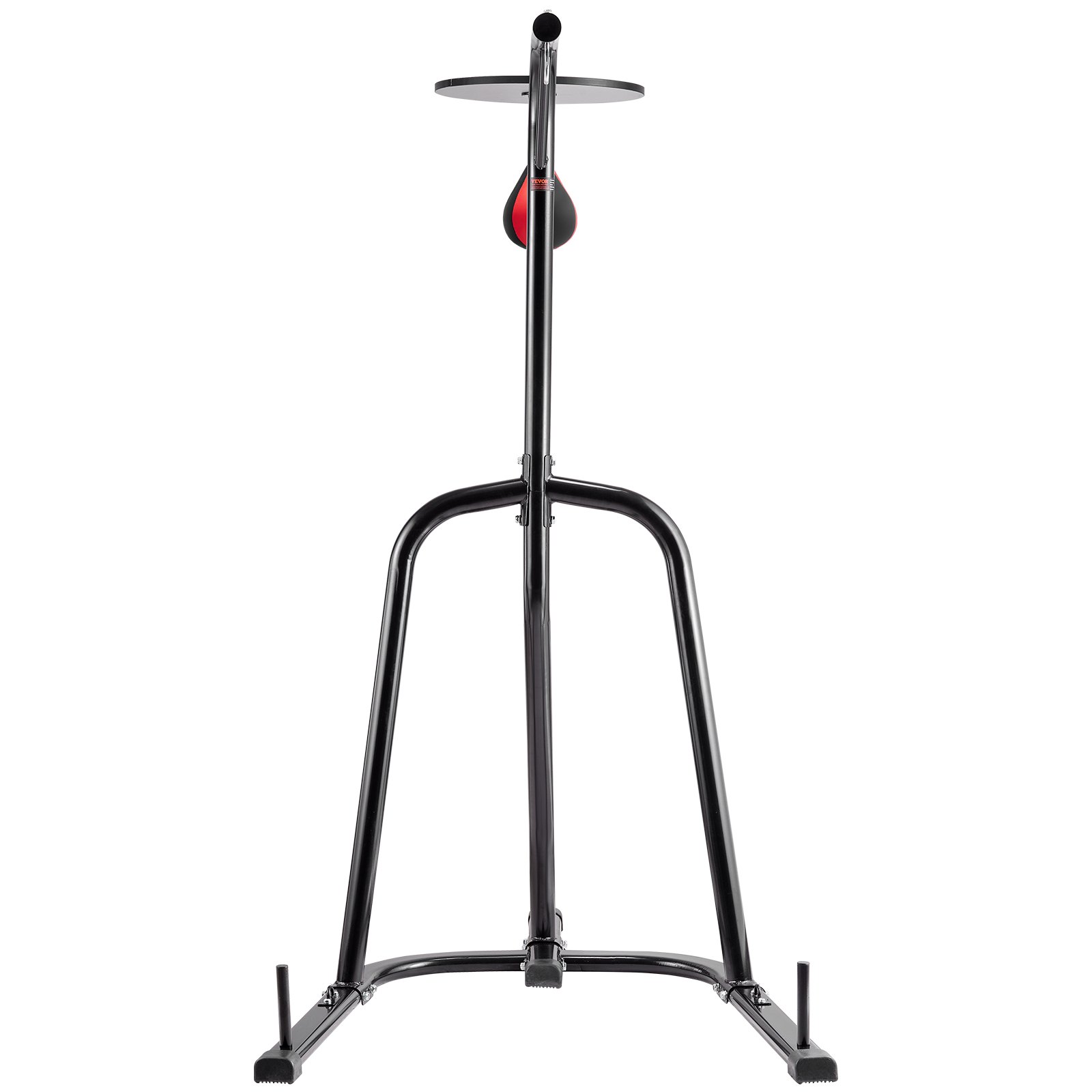 VEVOR 2 in 1 Punching Bag Stand, Steel Heavy Duty Workout Equipment, Adjustable Height Boxing Punching Bag and Speed Bag Stand, Freestanding Sandbag Rack, Holds Up to 140 lbs, for Home Gym Fitness