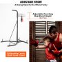 VEVOR 2 in 1 Punching Bag Stand, Steel Heavy Duty Workout Equipment, Adjustable Height Boxing Punching Bag and Speed Bag Stand, Freestanding Sandbag Rack, Holds Up to 400 lbs, for Home Gym Fitness