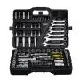 VEVOR 121-Piece Mechanics Tool Set, 1/4" 3/8" 1/2" Drive Sockets, SAE and Metric Mechanic Tool Kit with Bits, Wrenches, Ratchet Handle, Accessories, and Plastic Storage Case, for Automotive Repair