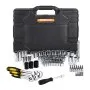 VEVOR 121-Piece Mechanics Tool Set, 1/4" 3/8" 1/2" Drive Sockets, SAE and Metric Mechanic Tool Kit with Bits, Wrenches, Ratchet Handle, Accessories, and Plastic Storage Case, for Automotive Repair