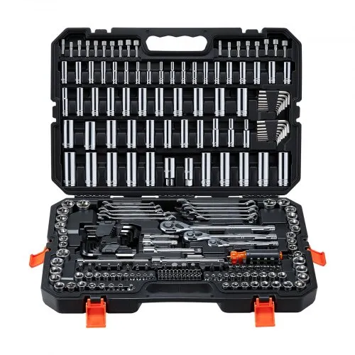 thumbnail image 2 of VEVOR 145-Piece Mechanics Tool Set - 1/4 & 3/8 Inch Drive, SAE & Metric, CR-V 2 of 3