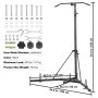 VEVOR 2 in 1 Punching Bag Stand, Steel Heavy Duty Workout Equipment, Adjustable Height Boxing Punching Bag Stand with Pull Up Bar, Freestanding Sandbag Rack, Holds Up to 400 lbs, for Home Gym Fitness