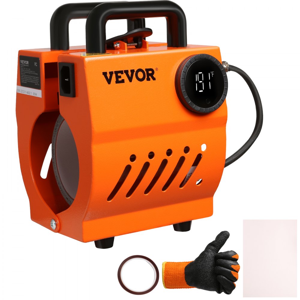 VEVOR Hat Heat Press Auto Cap Heat Press 3 Heating Pads Sublimation Transfer, Size: 14.17 x 7.08 x 12.4 in / 36 × 18 × 31.5 cm