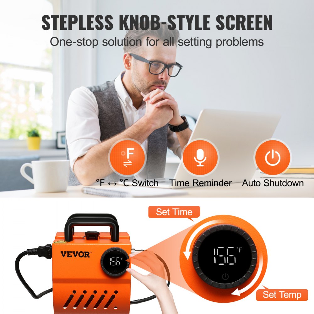 VEVOR Mug Heat Press, Mini Cup Press Machine, DIY Sublimation Blanks 311.8 g-425.2 g Coffee Mugs Tumblers, Handheld Lightweight Presser as Holiday Gift Present, Easy Press with Tape Gloves Accessories