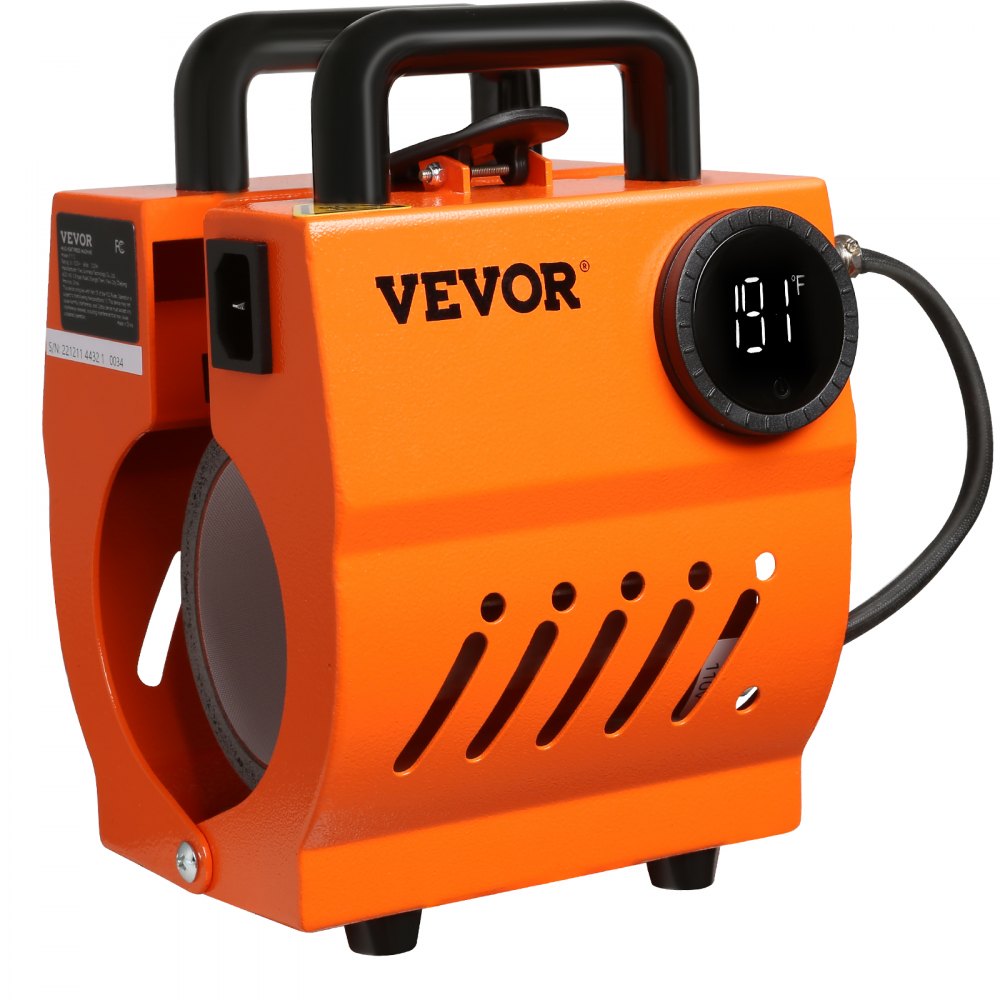 VEVOR Mug Heat Press, Mini Cup Press Machine, DIY Sublimation Blanks 311.8 g-425.2 g Coffee Mugs Tumblers, Handheld Lightweight Presser as Holiday Gift Present, Easy Press with Tape Gloves Accessories