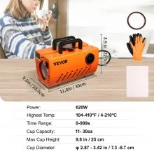 VEVOR Mug Heat Press Machine, 30oz Tumbler Heat Press, Sublimation Transfer 11-15oz 16-25oz 30oz Straight Skinny Tumblers, Cup Heat Press with Heat-resist Gloves, Tape, DIY Ceramic Mugs Glasses