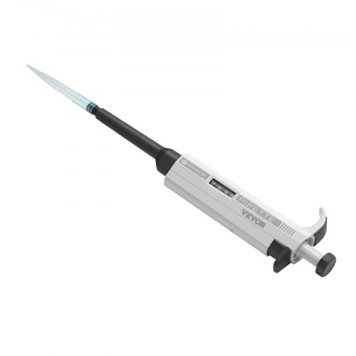 VEVOR Micropipette Kit, 3 Single Channel Pipettes (0.5-10μl, 10-100μl, 100-1000μl), Fully Autoclavable, High Accurate Pipettor with Adjustable Volume, with 3 Tips (10μl, 200μl, 1000μl) Pcs, for Lab