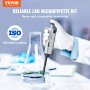 VEVOR Lab Micropipette Kit 0.5-10μl 10-100μl 100-1000μl Single Channel (3 pcs)