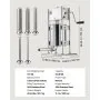 VEVOR Manual Sausage Stuffer, 22 LBS / 10 L Vertical Meat Stuffer, Dual-Speed Sausage Casing Meat Filling Machine, Stainless Steel Heavy Duty Filler with 5 Stuffing Tubes, for Commercial & Home Use