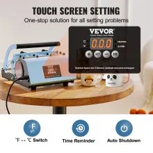 VEVOR Tumbler Heat Press Machine, 11-30oz Mug Press, Heat Up Fast and Even, Tumbler Press with Sublimation Paper, Tape and Gloves, Temp and Time Setting, for Sublimation Tumblers, Cups, Mugs, Blue