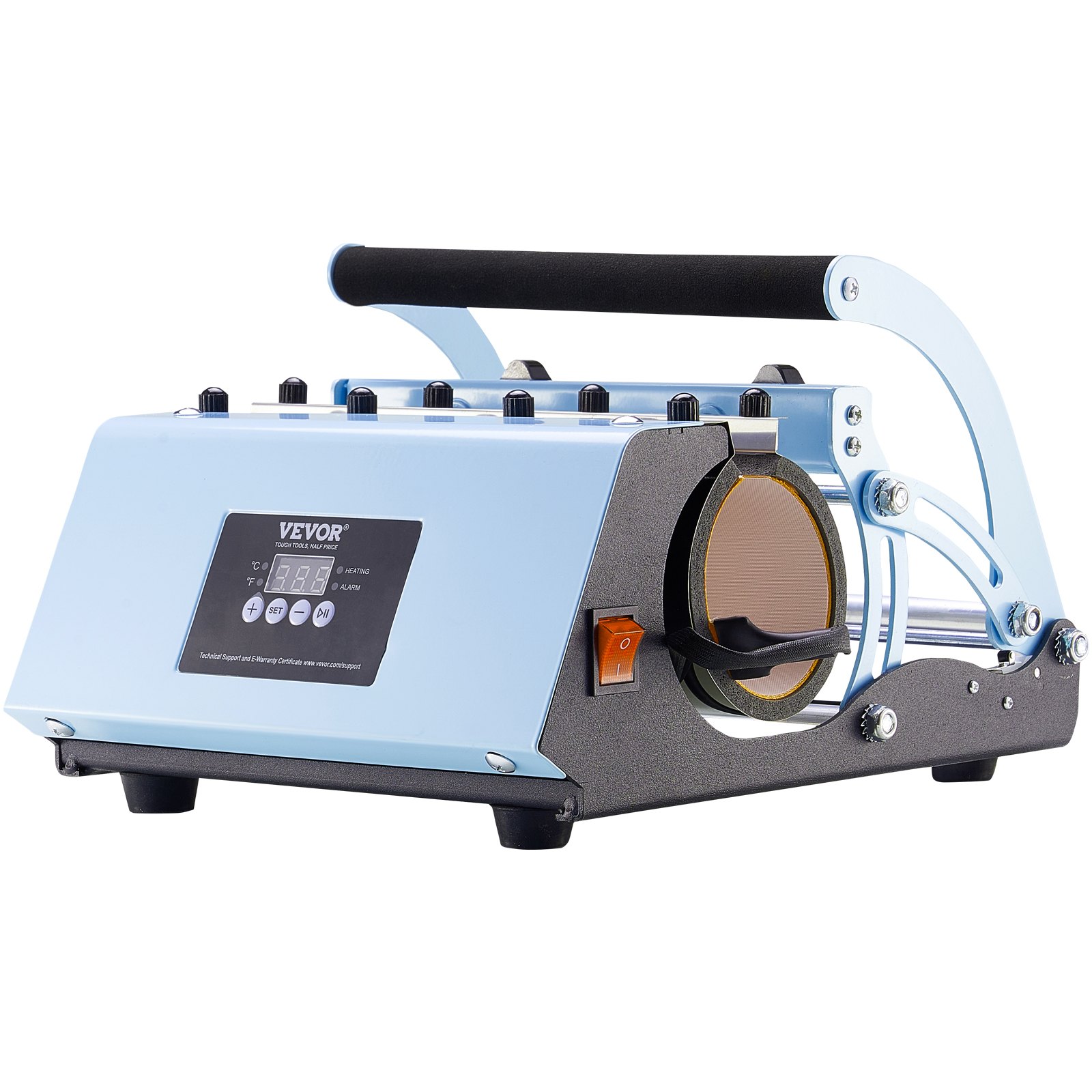VEVOR Tumbler Heat Press Machine, 11-30oz Mug Press, Heat Up Fast and Even, Tumbler Press with Sublimation Paper, Tape and Gloves, Temp and Time Setting, for Sublimation Tumblers, Cups, Mugs, Blue