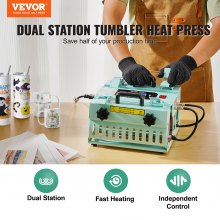VEVOR Tumbler Heat Press Machine 2 Station Heaters 11-30oz Mug Press Sublimation