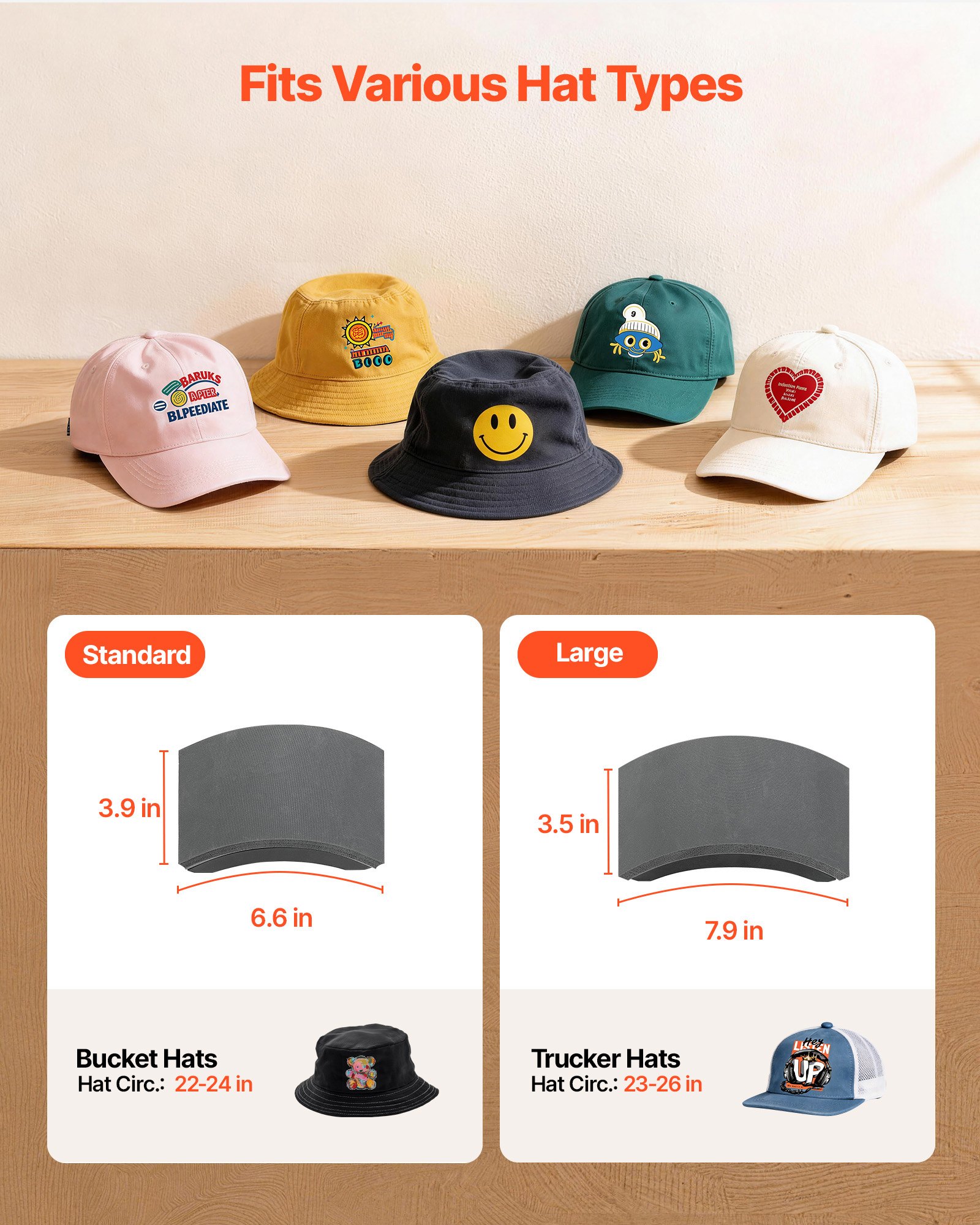 VEVOR Hat Heat Press Machine, with 2 Interchangeable Platens and Caps Stretcher, Precise Temperature & Time Control, Heat Press for Hats and Caps, for HTV Iron On and Sublimation Projects, White