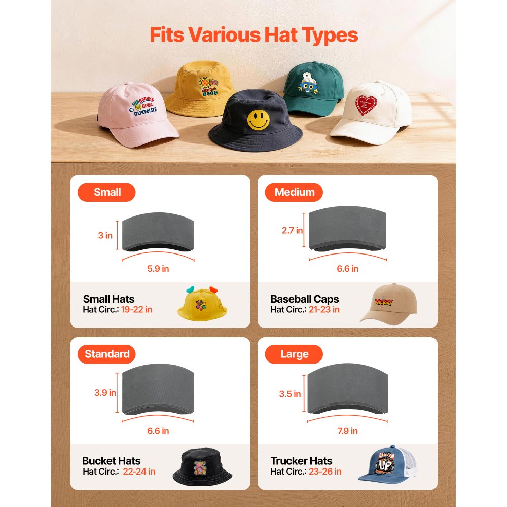 VEVOR Hat Heat Press Machine, with 4 Interchangeable Platens and Caps Stretcher, Precise Temperature & Time Control, Heat Press for Hats and Caps, for HTV Iron On and Sublimation Projects, Light Blue