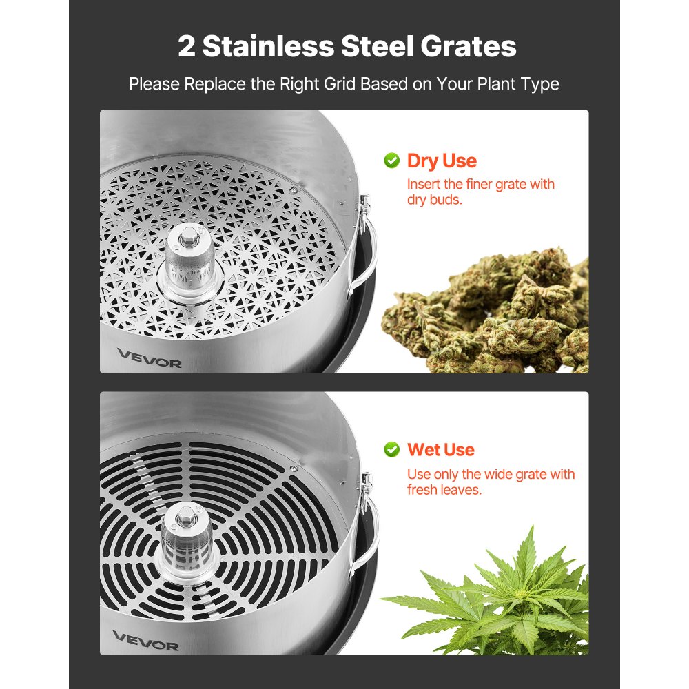 VEVOR Manual Bud Leaf Trimmer, 12 in Reaper Bowl Bud Trimmer with Stainless Steel Blades, Visual Cutting , Wet & Dry Hydroponic Cutting Machine with Tray, Twisted Spin Cut for Plant Buds Flowers