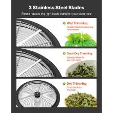 VEVOR Manual Bud Leaf Trimmer 13 in Bud Bowl Trimmer Hydroponic Trimming Machine