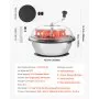 VEVOR Bud Leaf Bowl Trimmer, 16 in Manual Bud Trimmer, with Sharp Stainless Steel Blades, Visual Cutting, Wet & Dry Hydroponic Cutting Machine, Twisted Spin Cut for Plants Leaves Buds Flowers