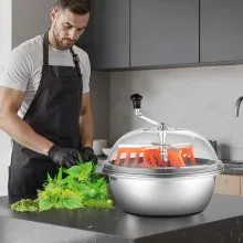 VEVOR Bud Leaf Bowl Trimmer, 19 in Manual Bud Trimmer, with Sharp Stainless Steel Blades, Visual Cutting, Wet & Dry Hydroponic Cutting Machine, Twisted Spin Cut for Plants Leaves Buds Flowers