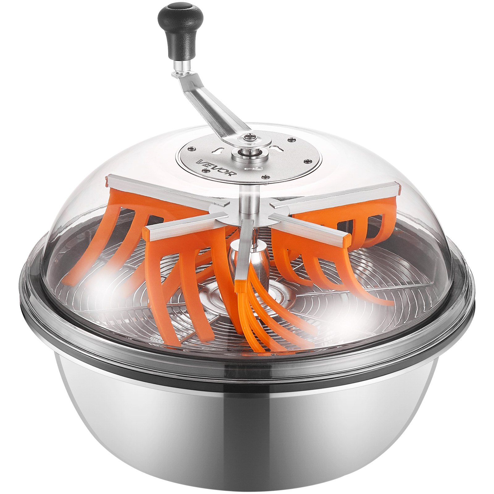 VEVOR Bud Leaf Bowl Trimmer, 490 mm Manual Bud Trimmer, with Sharp Stainless Steel Blades, Visual Cutting, Wet & Dry Hydroponic Cutting Machine, Twisted Spin Cut for Plants Leaves Buds Flowers