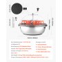 VEVOR Bud Leaf Bowl Trimmer, 600 mm Manual Bud Trimmer, with Sharp Stainless Steel Blades, Visual Cutting, Wet & Dry Hydroponic Cutting Machine, Twisted Spin Cut for Plants Leaves Buds Flowers