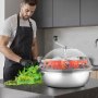 VEVOR Bud Leaf Bowl Trimmer, 600 mm Manual Bud Trimmer, with Sharp Stainless Steel Blades, Visual Cutting, Wet & Dry Hydroponic Cutting Machine, Twisted Spin Cut for Plants Leaves Buds Flowers